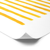 ミニマリスト黄ストライプ色 | モダン抽象芸術線 ポスター (角)