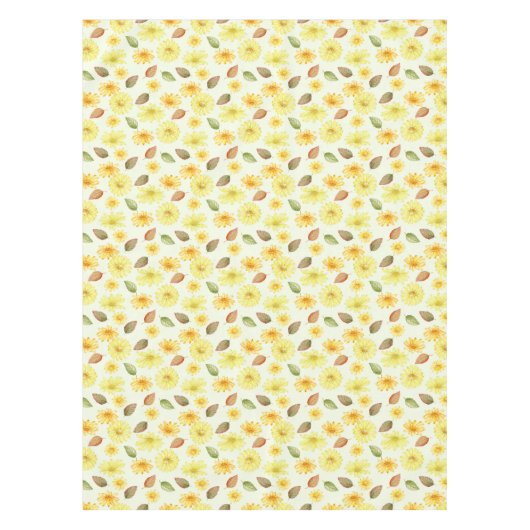 ミニマリスト黄色ひまわり秋男女兼用 テーブルクロス (正面)