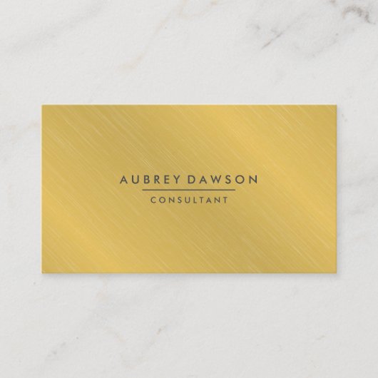 ミニマリスト黄金のテクスチャ 名刺 (正面)