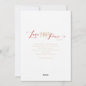 ミニマリスト黄金の愛の喜び平和クリスマスファミリー シーズンカード (裏面)