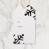 ミニマリスト黄金の雪片メリークリスマス ギフトタグ (裏面)
