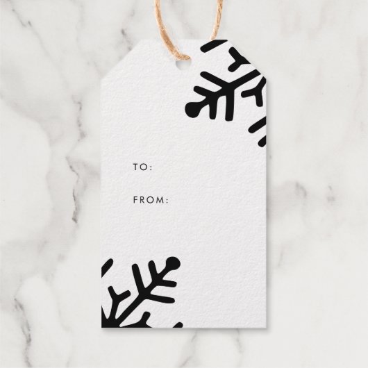 ミニマリスト黄金の雪片メリークリスマス ギフトタグ