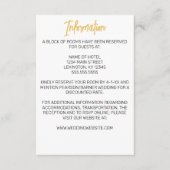 ミニマリスト黄金結婚書記 エンクロージャーカード (正面)