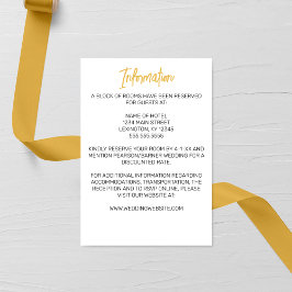 ミニマリスト黄金結婚書記 エンクロージャーカード