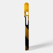 ミニマリスト黒と黄色のモノグラムモダンケース Case-Mate iPhoneケース (裏面 / 左)