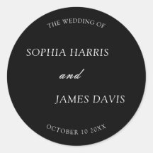 ミニマリスト黒のエレガモダンントウェディング