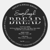 ミニマリスト黒のソース生地パンの材料 ラウンドシール (正面)