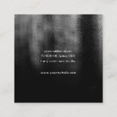 ミニマリスト黒のテクスチャ正方形名刺 スクエア名刺 (裏面)