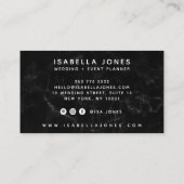 ミニマリスト黒の大理石プロフェッショナルラックスモダン 名刺 (裏面)