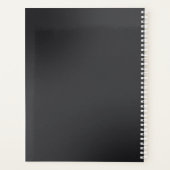 ミニマリスト黒の波打ち プランナー手帳 (裏面)
