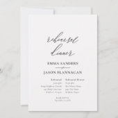 ミニマリスト黒オン白 招待状 (正面)