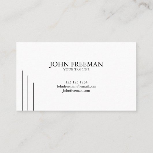 ミニマリスト黒スクリプト公証人署名エージェント 名刺 (裏面)