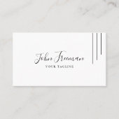 ミニマリスト黒スクリプト公証人署名エージェント 名刺 (正面)