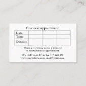 ミニマリスト黒ハサミ髪 予約カード (裏面)