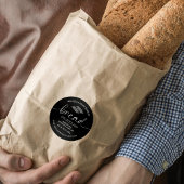 ミニマリスト黒パンのラベルシックなベーカー包装 ラウンドシール