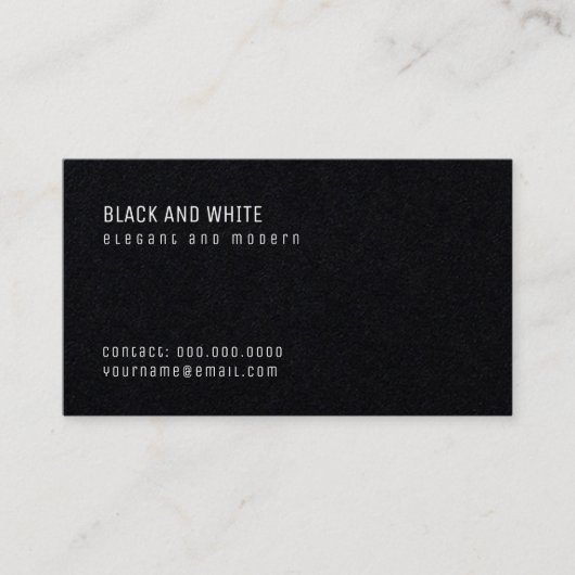 ミニマリスト黒プレミアムプロ 名刺 (正面)