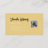 ミニマリスト黒メイクアップアーティストカスタムQRコード 名刺 (裏面)