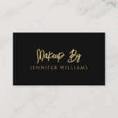 ミニマリスト黒メイクアップアーティストカスタムQRコード 名刺 (正面)