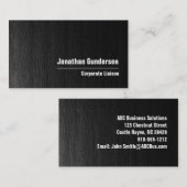 ミニマリスト黒モダンプロフェッショナル名刺 名刺 (正面/裏面)