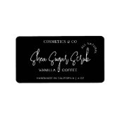 ミニマリスト黒体スクラブ化粧品ジャー製品 ラベル (正面)