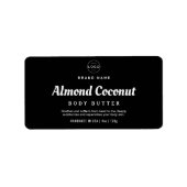 ミニマリスト黒体スクラブ化粧品ジャー製品 ラベル (正面)