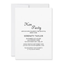 ミニマリスト黒書道ヘンパーティの招待状