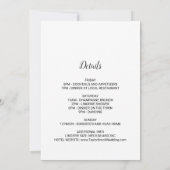 ミニマリスト黒書道ヘンパーティの招待状 招待状 (裏面)