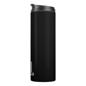 ミニマリスト黒灰色モノグラパーソナライズされたム タンブラー (回転右)