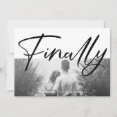 ミニマリスト黒白おもしろい最終的引用文写真 セーブザデート (正面)