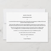 ミニマリスト黒白おもしろい最終的引用文写真 セーブザデート (裏面)