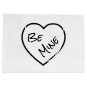 ミニマリスト黒白ビーパーソナライズされたミン ラージペーパーバッグ (裏面)