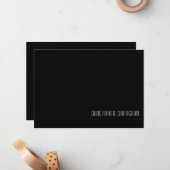 ミニマリスト黒白文字フラットノートカード ノートカード (正面/裏面インサイチュ)