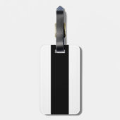 ミニマリスト黒白、金ゴールドプレーンの基本名 ラゲッジタグ (裏面縦)