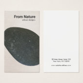 ミニマリスト黒石イヤリングディスプレイカード (正面&裏面)