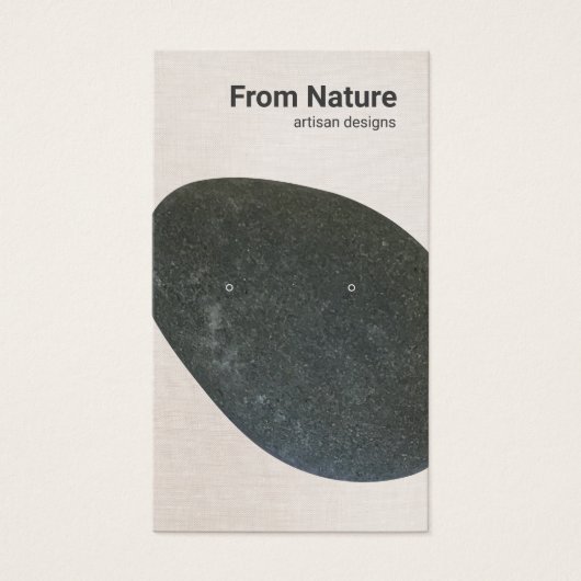 ミニマリスト黒石イヤリングディスプレイカード (正面)