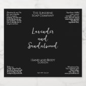 ミニマリスト黒色防水化粧品ボトルラベル スパークリングワインラベル (シングルラベル)