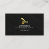 ミニマリスト黒花崗岩赤線グランジユニティ 名刺 (裏面)