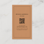 ミニマリスト黒褐色ストライプのベーカリー 名刺 (裏面)