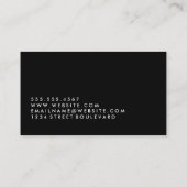 ミニマリスト黒/白 名刺 (裏面)