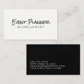 ミニマリスト黒/白 名刺 (正面/裏面)