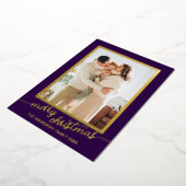 ミニマリスト1枚フォトスクリプトメリークリスマス 箔シーズンカード (回転した状態)