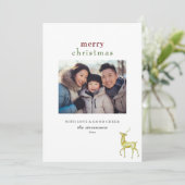 ミニマリスト1枚メリークリスマストインデナー シーズンカード (スタンド正面)