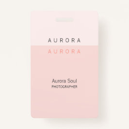 ミニマリスト2トーンピンクのネームバッジ バッジ