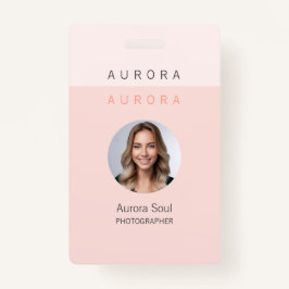 ミニマリスト2トーンピンクのネームバッジ バッジ