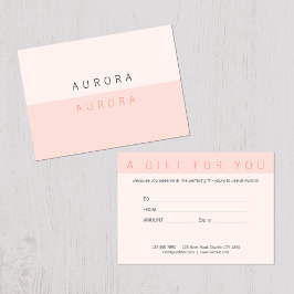 ミニマリスト2トーンピンクギフト券