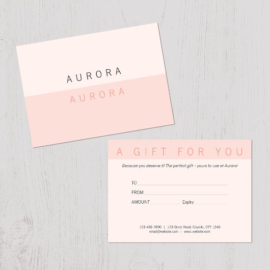 ミニマリスト2トーンピンクギフト券