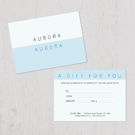 ミニマリスト2トーンブルーのギフト券