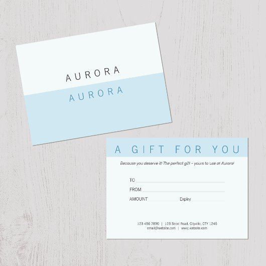 ミニマリスト2トーンブルーのギフト券