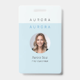 ミニマリスト2トーンブルー名バッジIDバッジ バッジ