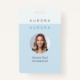 ミニマリスト2トーンブルー名バッジIDバッジ バッジ